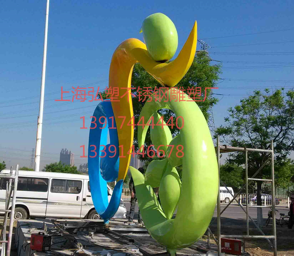 抽象不锈钢雕塑，不锈钢城市景观，不锈钢广场雕塑