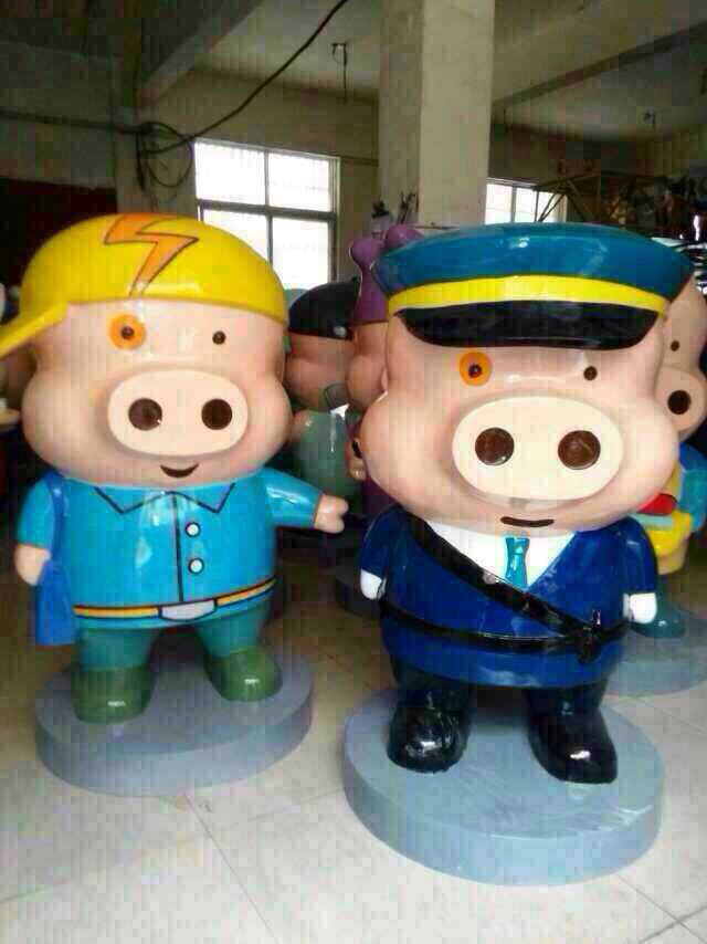玻璃钢麦兜雕塑，玻璃钢卡通雕塑，玻璃钢麦兜主题展139174